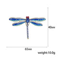 Alloy Enamel Dragonfly Lapel Pin With Rhinestone Insect Design Brooch view 5