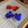 Vintage Acrylic Floral Petal Drop Earrings With Steel Pins For Women Statement Jewelry view 1