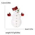 Enamel Alloy Snowman Brooch Pin For Christmas Clothing Decoration view 4