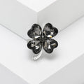 Alloy Crystal Four Leaf Clover Brooch Pin For Women's Coats view 3