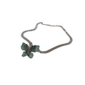 Korean Style Metal Butterfly Choker Necklace With Faux Crystal Pendant For Women view 5