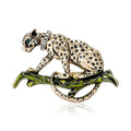 Alloy Enamel Climbing Leopard Brooch Pin For Fashion Accessories view 1