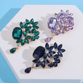 Alloy Colorful Crystal Glass Brooch Pin For Women's Coat Accessories view 4