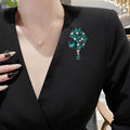 Alloy Colorful Crystal Glass Brooch Pin For Women's Coat Accessories view 2