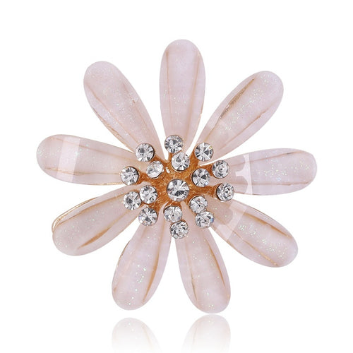 Alloy Flower Brooch Pin For Coats Suits And Secure Closure