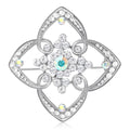 Alloy Rhinestone Flower Brooch Pin For Versatile Apparel Decoration view 1