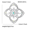 Alloy Rhinestone Flower Brooch Pin For Versatile Apparel Decoration view 5