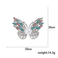 Simple Alloy Rhinestone Butterfly Brooch For Coats And Apparel Accessories view 5