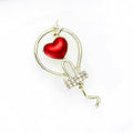 Alloy Cartoon Heart Light Bulb Brooch For Elegant Suit Lapel view 3