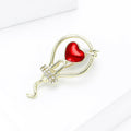 Alloy Cartoon Heart Light Bulb Brooch For Elegant Suit Lapel view 2