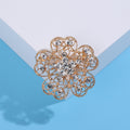 Alloy Rhinestone Flower Brooch Pin for Fashion Clothing Decoration view 6