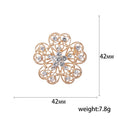 Alloy Rhinestone Flower Brooch Pin for Fashion Clothing Decoration view 5