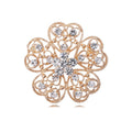 Alloy Rhinestone Flower Brooch Pin for Fashion Clothing Decoration view 1