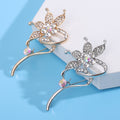 Alloy Rhinestone Flower Brooch Pin For Fashion Clothing Accessories view 4