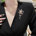 Alloy Rhinestone Flower Brooch Pin For Fashion Clothing Accessories view 2