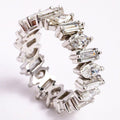Full Rhinestone Marquise Zircon Ring For Women, Light Luxury Square Zircon Finger Jewelry view 1