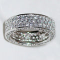 European Korean Style Celebrity Multi Row Full Pave Zircon Starry Ring Ready Stock view 2