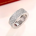European Korean Style Celebrity Multi Row Full Pave Zircon Starry Ring Ready Stock view 4