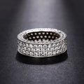 European Korean Style Celebrity Multi Row Full Pave Zircon Starry Ring Ready Stock view 3