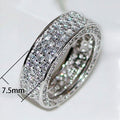 European Korean Style Celebrity Multi Row Full Pave Zircon Starry Ring Ready Stock view 5