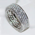 European Korean Style Celebrity Multi Row Full Pave Zircon Starry Ring Ready Stock view 1