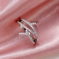 Luxury Fashion Women's Ring, Trendy Personality Vintage Minimalist Party Pinky Finger Ring view 3