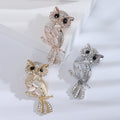 Alloy Opal Owl Brooch Pin For Unisex Animal Apparel Accessories view 2
