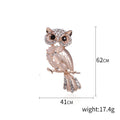 Alloy Opal Owl Brooch Pin For Unisex Animal Apparel Accessories view 5