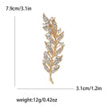 Alloy Rhinestone Wheat Brooch Pin For Women's Cardigans And Shawls view 4