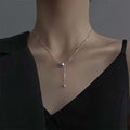 Minimalist Metal Irregular Geometric Sweater Necklace For Women, Autumn Winter Collarbone Chain view 4