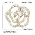 Alloy Rhinestone Rose Flower Brooch Pin For Sweet Fashion Outfits view 5
