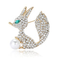 Alloy Rhinestone Fox Brooch For Women's Coats And Sweaters view 1