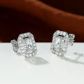 Light Luxury Hollow Square Zircon Stud Earrings For Women, Minimalist Geometric Ear Jewelry view 4