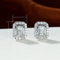 Light Luxury Hollow Square Zircon Stud Earrings For Women, Minimalist Geometric Ear Jewelry view 5