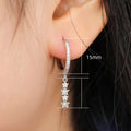 Sweet Five Point Star Zircon Hoop Earrings For Women, Cross Border Ear Jewelry view 5