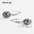 Elegant Baroque Imitation Pearl Drop Earrings, Luxury Black Pearl Hook Earrings For Women view 5