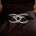 Fashion OL Handmade Rhinestone Geometric Ring, Elegant Versatile Women's Accessory Jewelry view 6