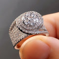 Hip Hop Men's Ring With Full Pave Zircon, European American Street Dance Luxury Fashion Jewelry view 6