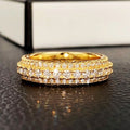 Exaggerated Luxury Unisex Zircon Ring, Copper White Gold Plated Statement Jewelry view 7