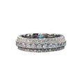 Exaggerated Luxury Unisex Zircon Ring, Copper White Gold Plated Statement Jewelry view 5