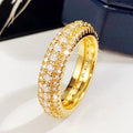 Exaggerated Luxury Unisex Zircon Ring, Copper White Gold Plated Statement Jewelry view 3