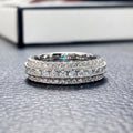 Exaggerated Luxury Unisex Zircon Ring, Copper White Gold Plated Statement Jewelry view 1