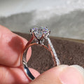 Classic Six Prong Wedding Ring For Women, Simple Twisted Arm Snowflake Zircon Bridal Jewelry view 4