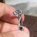 Classic Six Prong Wedding Ring For Women, Simple Twisted Arm Snowflake Zircon Bridal Jewelry view 3