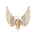Alloy Skull Wing Brooch Pin For Unisex Clothing And Accessories view 1