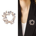 Rhinestone Alloy Wreath Brooch Pin For Sweet Fashion Decoration view 2