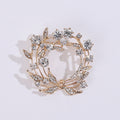 Rhinestone Alloy Wreath Brooch Pin For Sweet Fashion Decoration view 6