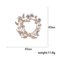 Rhinestone Alloy Wreath Brooch Pin For Sweet Fashion Decoration view 5