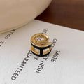 Vintage Metal Zircon Letter Double Layer Ear Cuff Clip-on Earrings for Women view 2