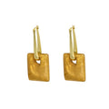 Korean Creative Handbag Drop Square Acrylic Pendant Gold Alloy Hoop Luxury Fashion Earrings view 5